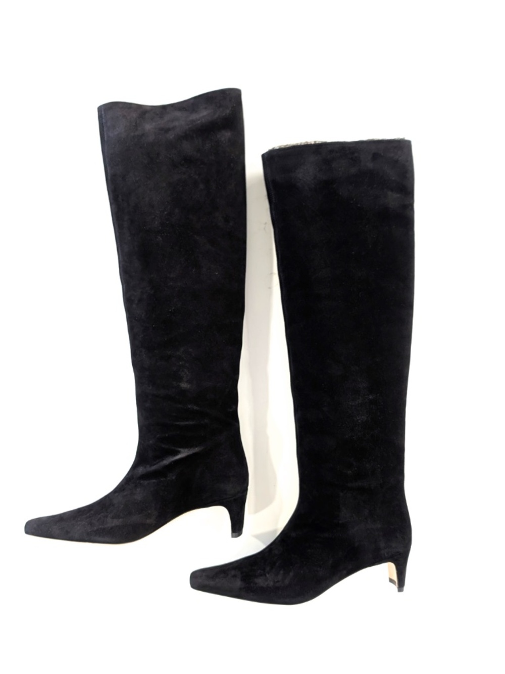 STAUD Wally Knee High Boots Black Suede Pointed Toe IT 37 US 7 NIB $495 - Picture 12 of 12